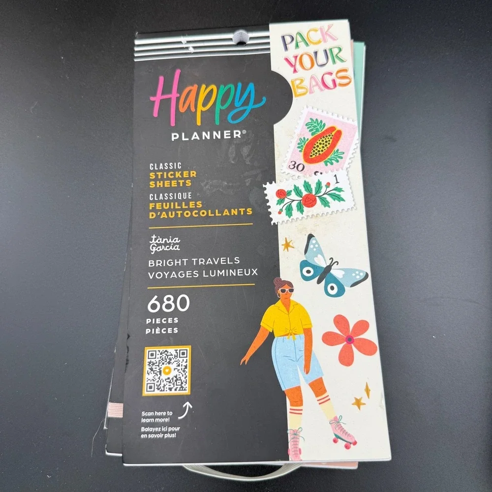 Happy Planner Sticker Book Bundle 8pc Moody Florals Bright Essentials Seasonal